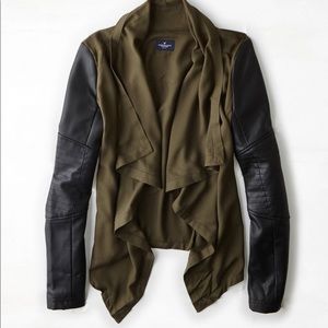 American Eagle Drape Front Jacket Size S